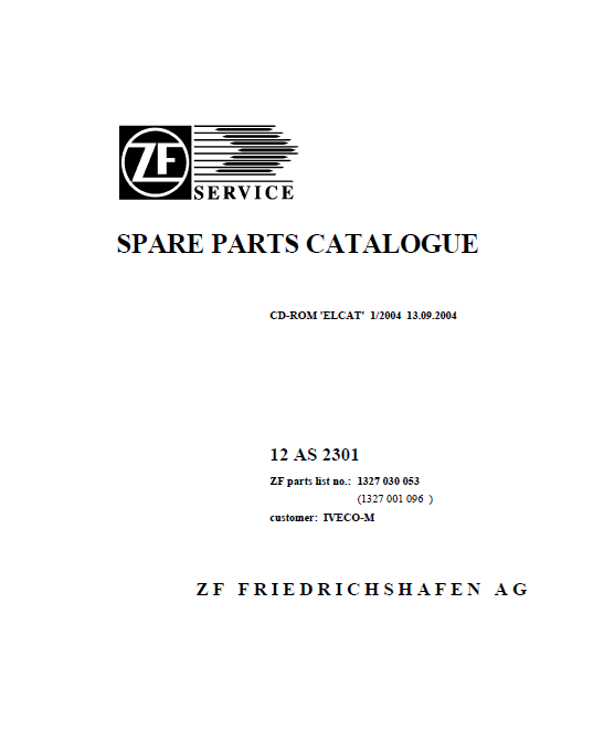 ZF Transmissions All Models Full Set Manuals Service Repair Manuals PDF