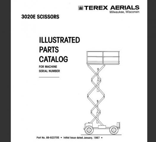 Terex Aerials Simon Scissors 3020E Lift Parts Manual | Service Repair ...
